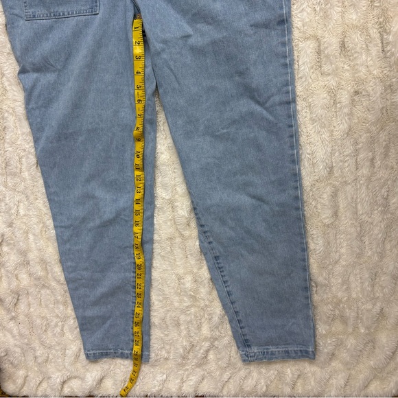 LUCY & YAK Women's Light Blue Denim Dungaree Overalls - Picture 15 of 16